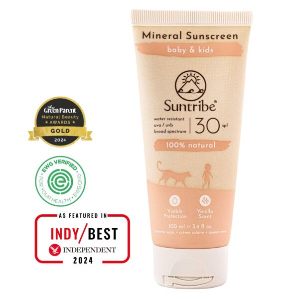 Kids Mineral Sunscreen SPF 30 - Suntribe Reef Safe Mineral Sunscreen